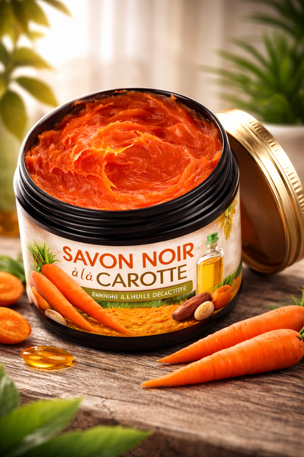 Savon noir à la carotte - Mr cosmétique Savon noir à la carotte