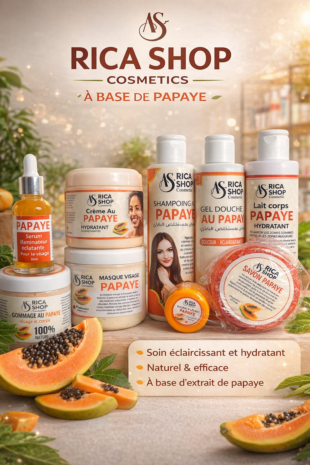 Game complète à la papaye - Mr cosmétique Game complète à la papaye