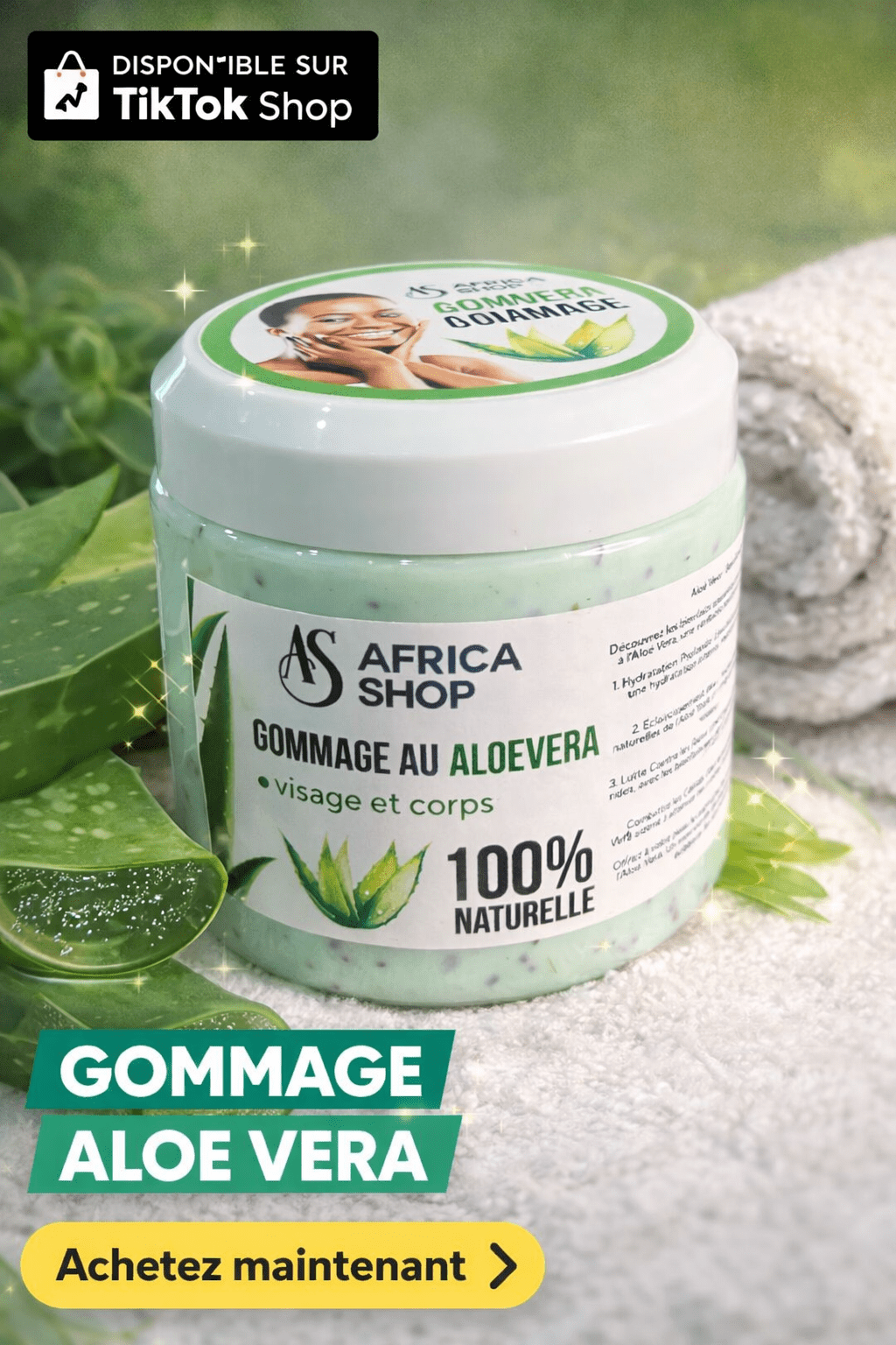 Gommage au Aloe Vera - Mr cosmétique Gommage au Aloe Vera