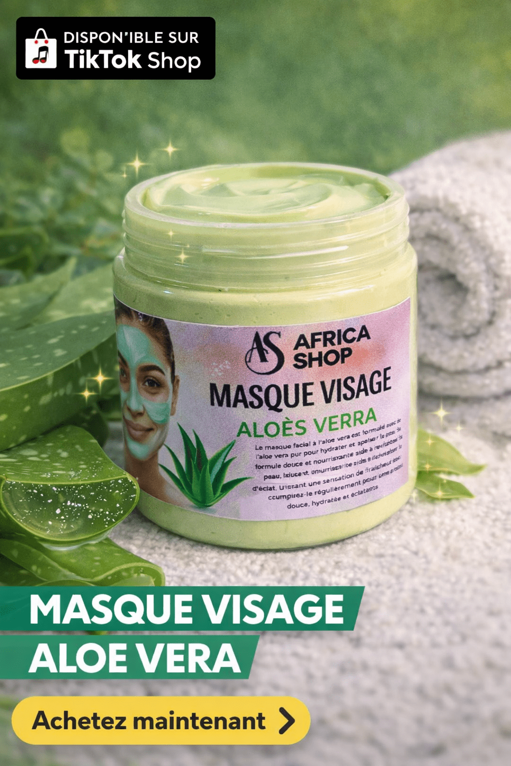 Masque aloès Véra - Mr cosmétique Masque aloès Véra