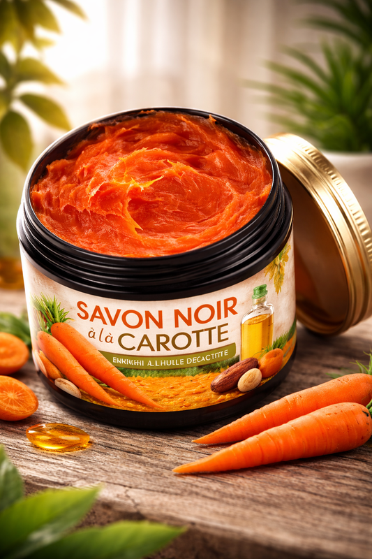 Savon noir à la carotte - Mr cosmétique Savon noir à la carotte