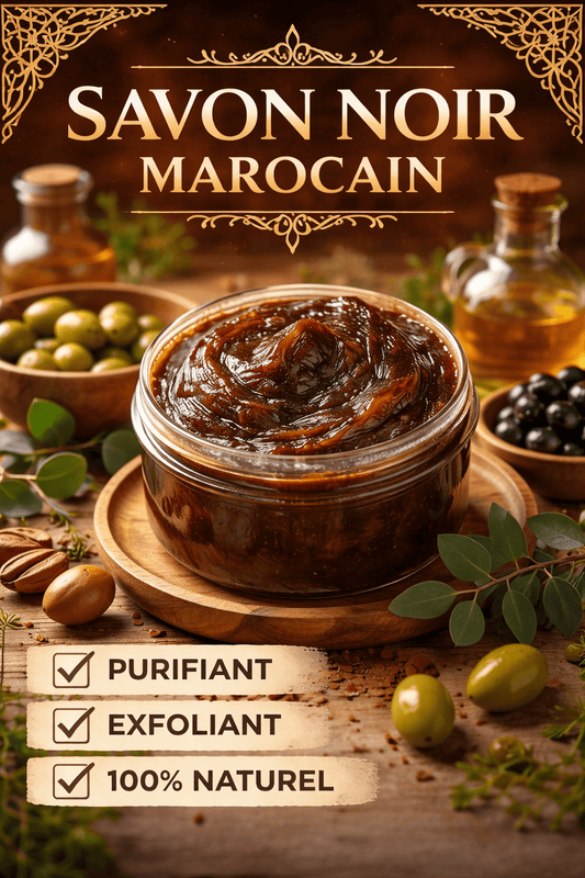 Savon Noir Marocain Naturel : Soin Exfoliant et Gommage Hammam - Mr cosmétiqueSavon Noir Marocain Naturel : Soin Exfoliant et Gommage Hammam
